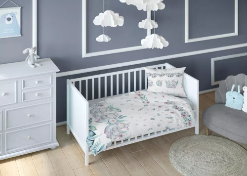 3292 B Land of Dreams Детско памучно спално бельо, хипопотами Karo