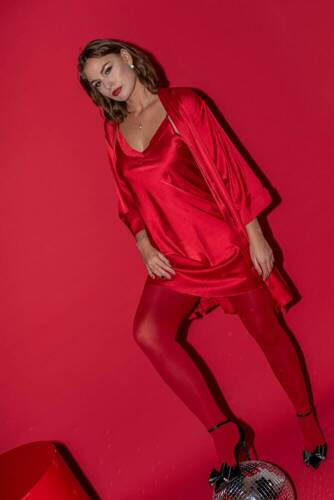 758 Cordelia Дамска риза De Lafense - червена