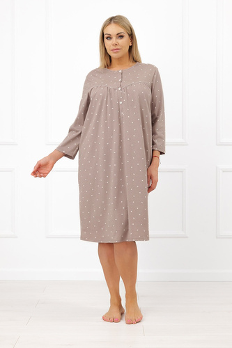 Нощница Italian Fashion Madura от памук 3/4 бежова