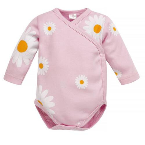 Боди плик маргаритка с дълъг ръкав Пинокио ​​- розово