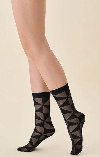 612 Syla Дамски чорапи 20 den Gabriella - черни