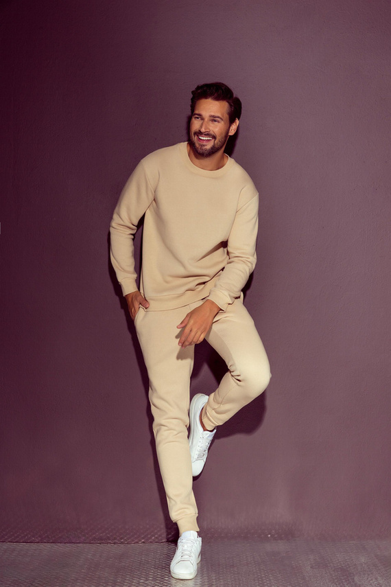 813 Indigo Мъжки спортен костюм от De Lafense - пясъчен