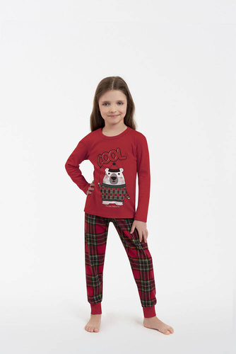 Детска пижама Tess Италианска мода - червено/принт