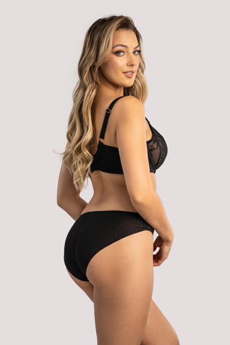 Мек сутиен Amadi Unikat в черно – с декоративни презрамки, елегантен и удобен