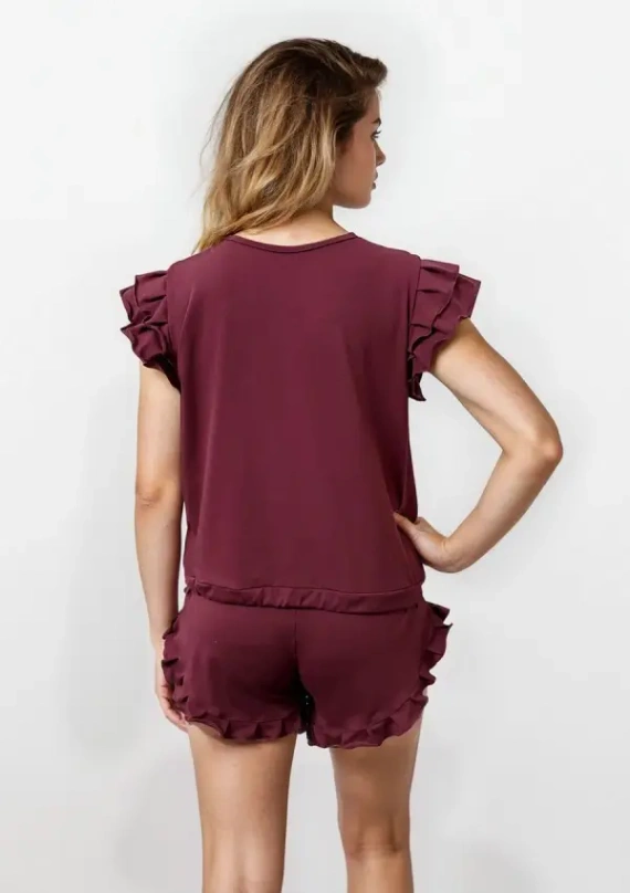 Дамска пижама Dkaren Lulu 2 памук комплект къси удобна