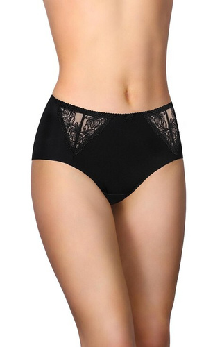 58 Черни слипове Modo – микрофибър, дантела отпред, лазерна кройка