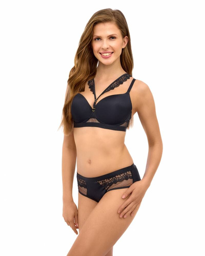 2500 Push-up сутиен Lupoline - черен 