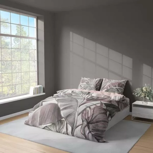 5435 A 3D спално бельо от микрофибър Tropical Powder Leaves – Detexpol