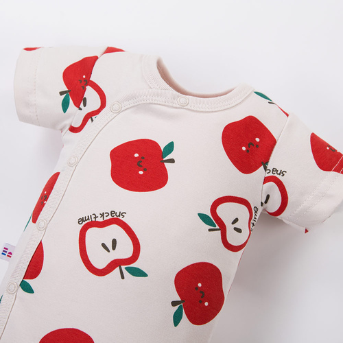 Боди за бебе Eevi Snack Time къс ръкав памук удобно