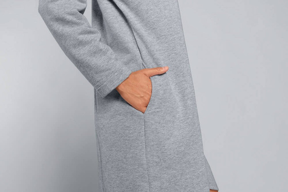 Grafi Дамски халат с цип Италианска мода - меланж 