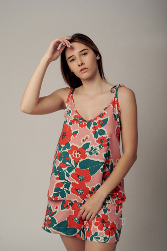 PRE-0067/00S Дамска пижама Ina Leaves Pretilo