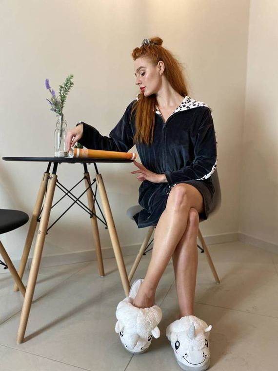 438 Marisol Дамски халат за баня - графит