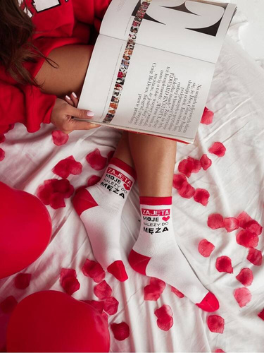 0200-076 Свети Валентин Дамски чорапи Милена - бели