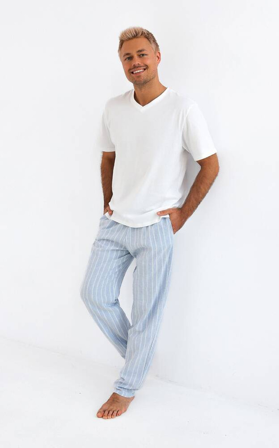 Мъжка пижама David Sensis - перлена