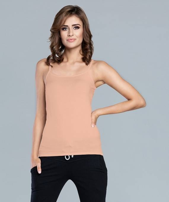 Ibiza Shirt Дамска риза с тесни презрамки Италианска мода - розова