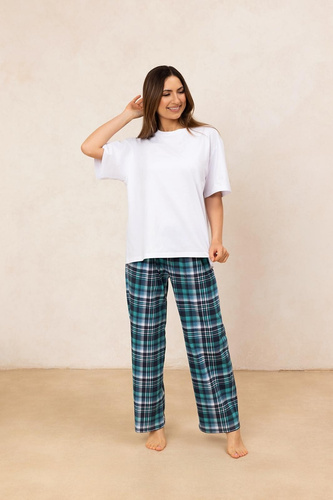 Дамска пижама Regina 725/25 зелена – памучна, къс ръкав, удобна и стилна