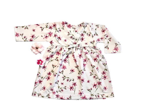 Рокля за момиче Mamatti SU071 - на цветя, памук