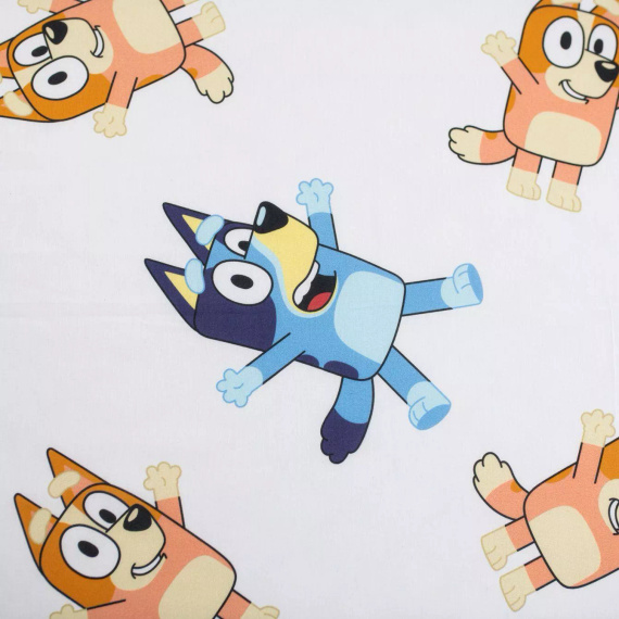 Памучен чаршаф с ластик 90x200 Bluey 061 Jerry Fabrics бял