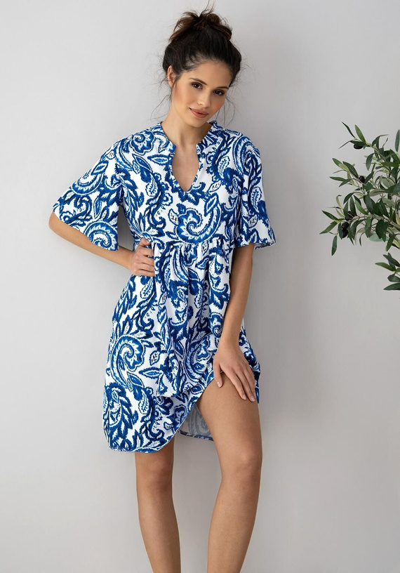 Нощница Luna Sensis - екрю-морско синьо