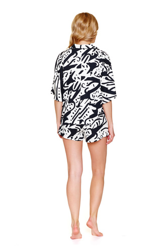 7310 Дамска пижама Doctor Nap La Palma - къс комплект, 100% вискоза