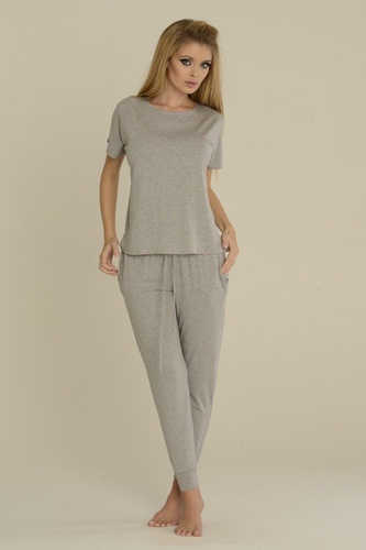 524 Paula Дамска пижама De Lafense - светъл меланж