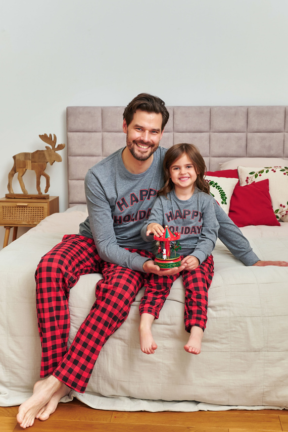 7344 Тъмно сива мъжка пижама Doctor Nap - 100% памук