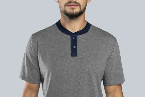 Profit Мъжка пижама с къс ръкав и дълъг панталон Италианска мода - ¶r.меланж 