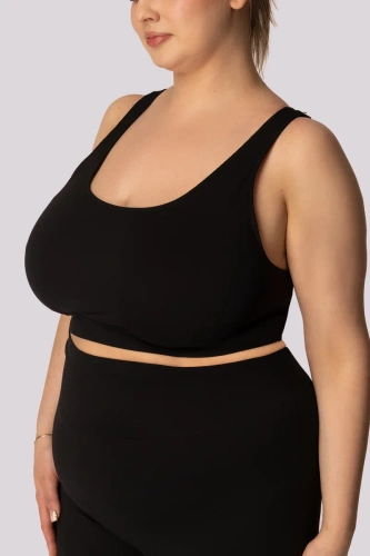 Базово горнище спортен сутиен Mona черен