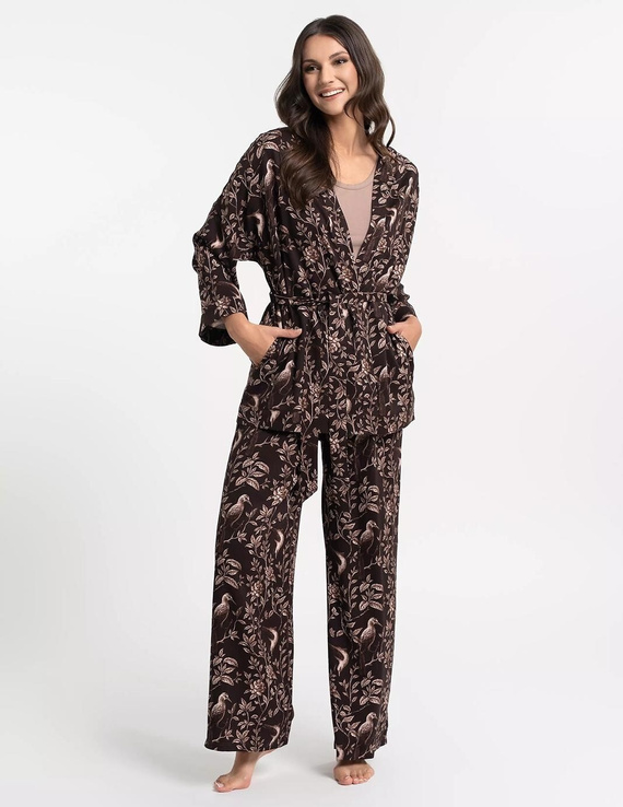 Moraj PDSZ3400 дамски халат капучино – 100% вискоза, къс