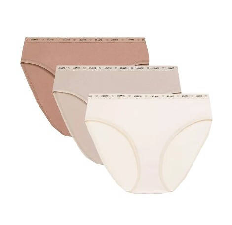3CLP-010 High Sport Leg Figi damskie Atlantic - ecru-beżowy-ciemny beżowy