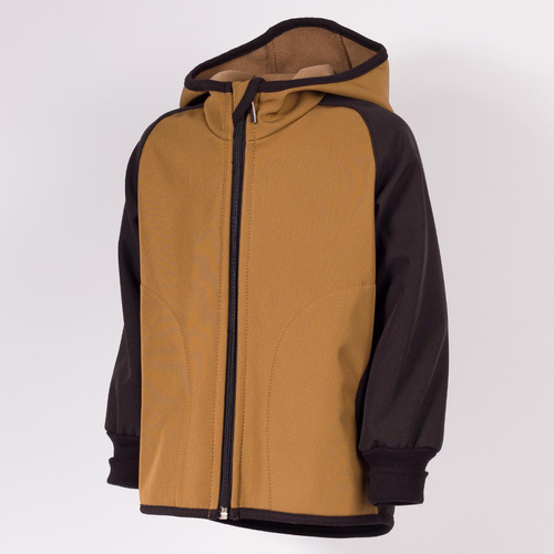 229020 Nicol Яке softshell за момче с полар, качулка и светещи елементи - маслинено зелено