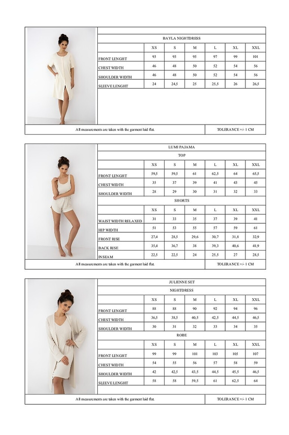 Комплект Julienne Sensis бежов – нощница и халат от вискоза