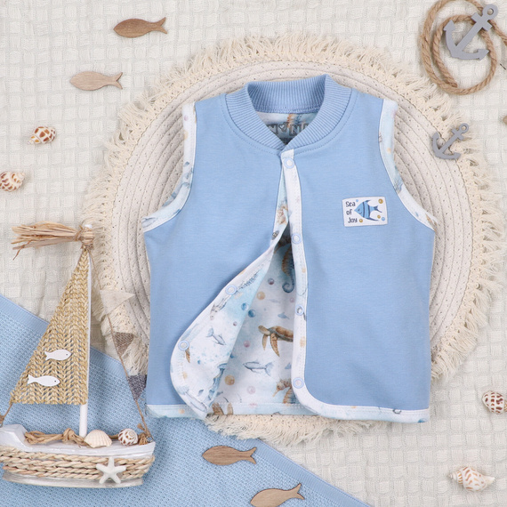 ABN-5458 Sea Of Joy Nini жилетка – органичен памук, удобно закопчаване