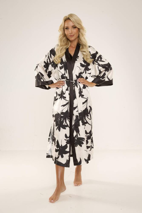 734 Brianna Дамски халат De Lafense - черен