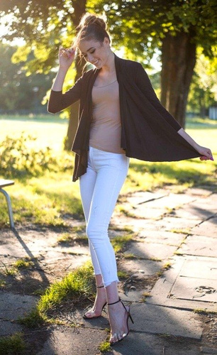 501 Kardigan Sweterek Damski MIRACLE  - czekolada 