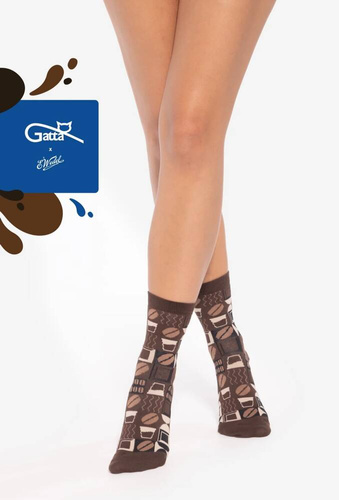 U04.WED Унисекс чорапи Wedel Gatta - тъмен шоколад 03/12E