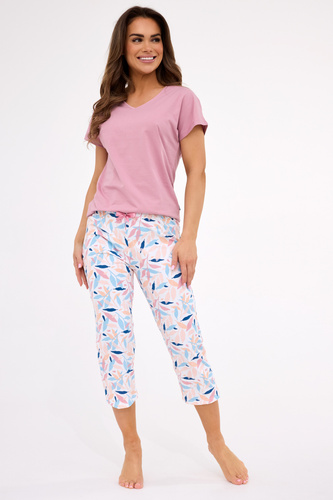 372/450 Louisa Cornette – дамска памучна пижама, къс ръкав, панталон 3/4