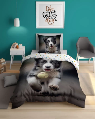 5410 A Puppy Светеща в тъмното памучна постелка Detexpol