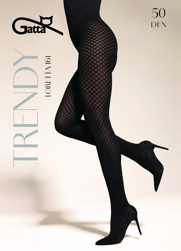 Чорапогащи Gatta Trendy Loretta wz.161 50 den – матови, с десен, плътни