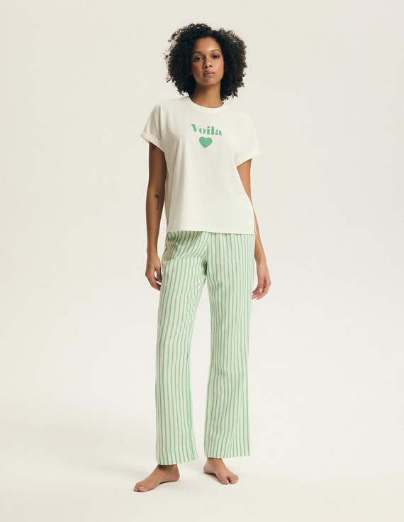 Дамска пижама Henderson Darlan 43707 – памук, дълги панталони, принт