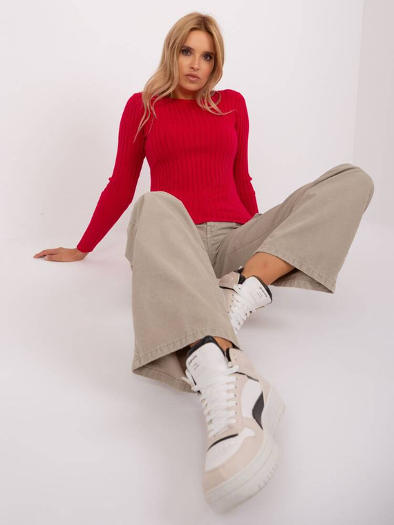 PM-SW-PM1089.09P Дамски пуловер Paris - червен