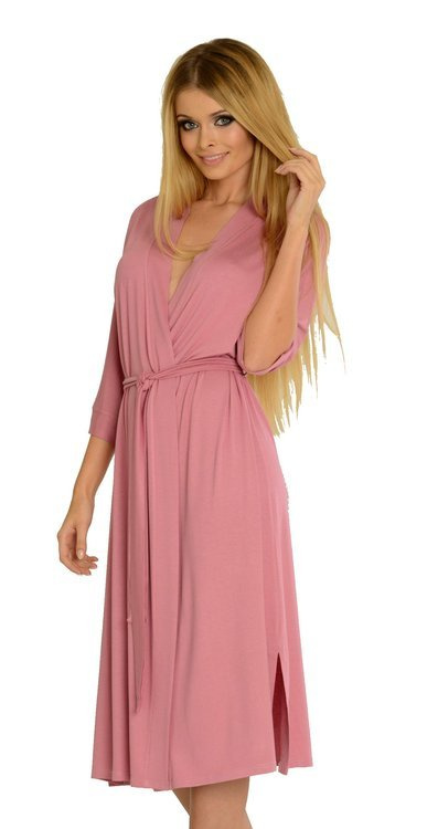 942 Visa Дълъг халат De Lafense - мръсно розово