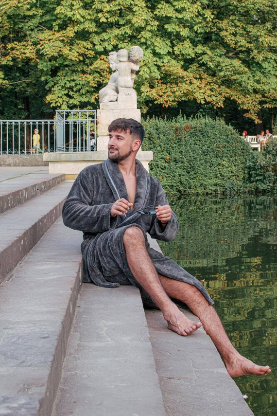 716 Мъжки халат Rafael De lafense - графит