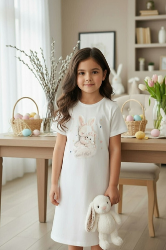 Детска нощница Cornette Young Girl 494/124 ecru памук