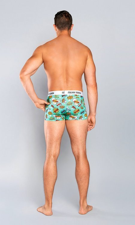 Мъжки боксерки Boom Италианска мода - тъмно синьо 