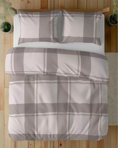 5218 B Спално бельо Detexpol бежово сатенено каре