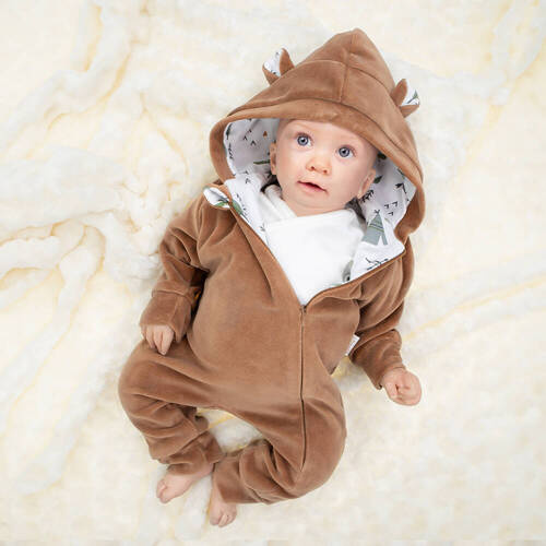 141294 Кадифена клоун с подплата Никол - кафява