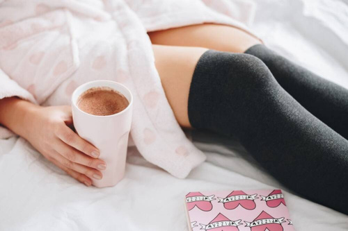 арт.076 Дамски чорапи над коляното Steven - 021 графитен меланж