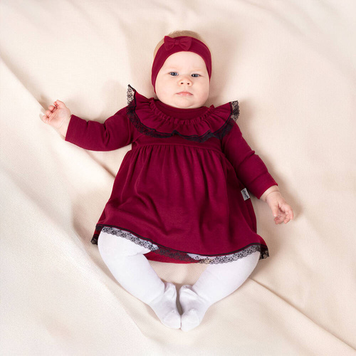 163176 Рокля-боди Никол "Magic of Christmas" - бордо