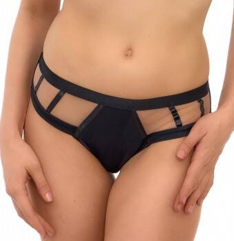 2505 Дамски бикини Lupoline - черно-бежови